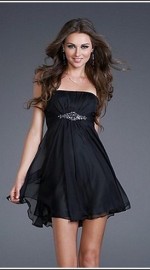 фото чёрное коктейльное платье