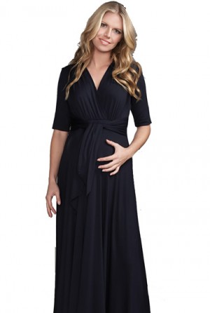 черное вечернее платье для беременной