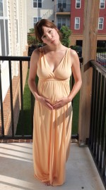 пастельное платье для беременной