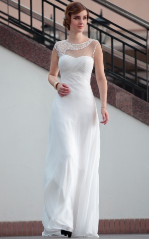  белое платье с прозрачным верхом