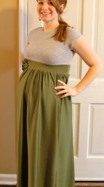 двухцветное платье для беременной