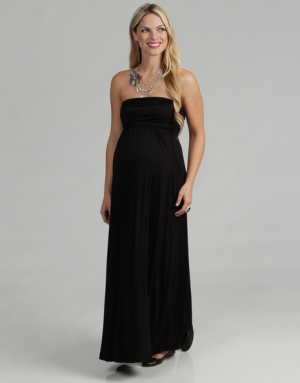 черное длинное платье для беременной